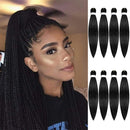 Pre-Stretched Braiding Hair 20 Inch Easy Braid Crochet Hair Extensions for Women, Itch Free Braiding Hair Jet Black Color Yaki Texture Professional Braid Hair Hot Water Setting Synthetic Fiber Twist Hair (20inch,1