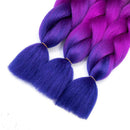 Ombre Kanekalon Braiding Hair 3 Pack Ombre Jumbo Braiding Hair Extensions 24 Inch Jumbo Braid Synthetic Hair for Braiding (3 pack, Black-Purple-Blue) Angels Beauty