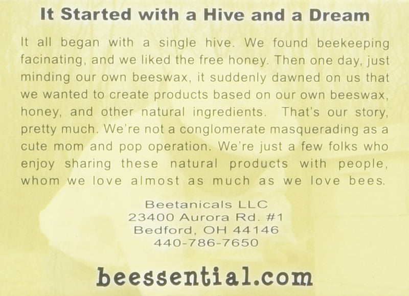 Beessential All Natural Lip Balm, Honey, 3 Pack | For Dry and Chapped Lips, Great For Men, Women, and Children, Moisturizing Beeswax, Coconut, Shea and Cupuacu Butter Beessential