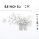 Yean Silver Bridal Hair Comb Pearl Crystal Wedding Hair Piece Fashion Hair Accessories for Women and Girls Yean