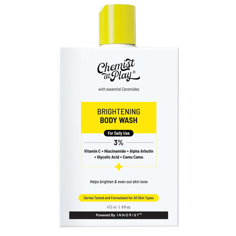 Brightening Body Wash | Glowing Skin Vitamin C Bodywash | Helps to Reduce Fades Dark Spots, Evens out Skin Tone | Alpha Arbutin | 30X Vitamin C with Camu Camu | For Women & Men | 236ml Infinity Warehouse
