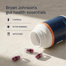 Blueprint by Bryan Johnson Essential Microbiome Capsules, Digestive & Gut Health Support for Women and Men, Delayed-Release 2-in-1 Postbiotic Daily Oral Microbiome Supplement for Healthy Digestion* Infinity Warehouse