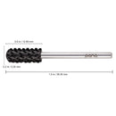 USA Pana DLC 3/32" Safety Nail Carbide - Smooth Round Top Small Barrel Head for Electric Dremel Drill Machine (Black, 4XC Grit) PANA