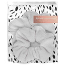 Kitsch Microfiber Hair Towel Wrap for Drying Wet Hair and Microfiber Scrunchies for Frizz Free, Heatless Hair Drying, Cleanse Bundle (Blush, Leopard, White) Kitsch