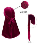 Velvet Durag For Men Silk Durag For Men Silky Durag For Women Edoneery