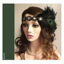 Asooll Feather Headband Flower Hair Band 1920's Flapper Headpiece Prom Elegant Hair Accessories for Women and Girls Asooll