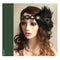Asooll Feather Headband Flower Hair Band 1920's Flapper Headpiece Prom Elegant Hair Accessories for Women and Girls Asooll