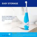 Brush Baby BabySonic Infant and Toddler Electric Toothbrush for Ages 0-3 Years - Smart LED Timer and Gentle Vibration Provide a Fun Brushing Experience - Includes 2 Sensitive Brush Heads (Blue) Brush-Baby