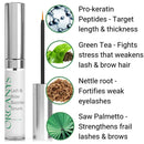 Organys Lash & Brow Booster Serum Gives You Longer Fuller Thicker Looking Eyelashes & Eyebrows. Bestselling Conditioner Stimulates The Appearance Of Growth & Regrowth. Natural Eye Lash Oil Free Enhancer Organys