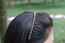 Yeshan Rhinestone and Crystal Headbands For Women with Teeth Comb, Non-slip Hard Plastic Headbands In Wave shape,Pack of 4 Yeshan