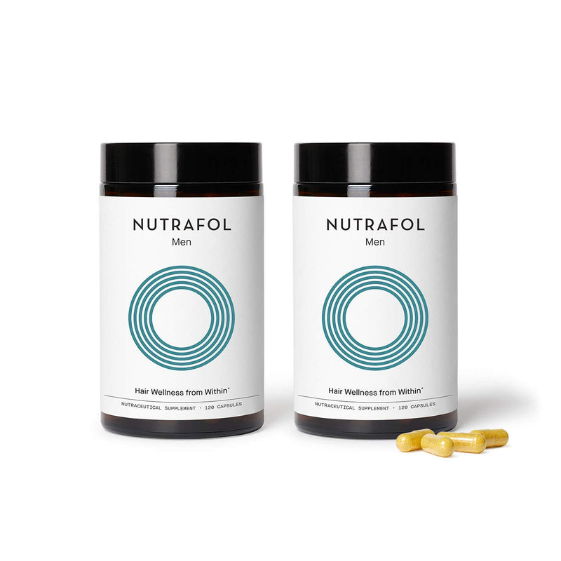 Nutrafol Mens Hair Growth Supplement for Thicker, Stronger Hair (4 Capsules Per Day - 2 Bottles - 2 Month Supply) Nutrafol