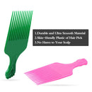 LEADUWAY Hair Pick Comb, Ultra Smooth Fist Hair Picks for Afro Hair, Plastic 6.5 inch Afro Picks for Women and Men, Lift Hair Pick for Curly Hair, Rainbow Set (6 PCS) LEADUWAY