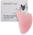 Mount Lai Rose Quartz Gua Sha Facial Tool – The Stone of Graceful Radiance – 100% Genuine Rose Quartz Stone Face Sculpting Tool for Lymphatic Drainage, Puffiness Reduction & Graceful Beauty Infinity Warehouse