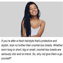 Ombre Box Braids Crochet Hair 24 Inch Medium box braid 3X Box Braid Pre-Looped Crotchet Box Braids Kanekalon Synthetic Hair Extension (24 Inch ,Black-Brown-Beige) Themis Collection
