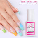 Makartt Super Strong Nail Glue for Acrylic Nail Tips Nail Bond Brush On Nail Glue for Press On Nails Fake Nails Quick for Nail Repair Broken Nails 3Pcs Professional False Nail Adhesive Glue 7ML Makartt