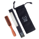 ZEUS 100% Boar Bristle Beard and Moustache Brush with Handle for Untangling Beard Hairs - Made in Germany (FIRM BRISTLES) - J91 ZEUS