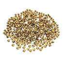 LolliBeads Resin Crystal Round Nail Art Mixed Flat Backs Acrylic Rhinestones Gems, Size 5 mm, Color Antiqued Gold (1000Pcs) LolliBeads