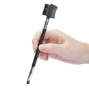 2 PCS Duo Eyebrow Brush, Angled Eyebrow Brush & Eyelash Comb Set Professional Eye Powder Foundation Brush TEOYALL