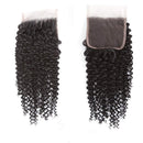 Brazilian Kinky Curly Bundles with Closure（22 24 26+20）10A Virgin Human Hair Bundles with Closure Remy Curly Hair 3 Bundles with Lace Closure Free Part Jerry Curl Hair Bundles YOCYTU