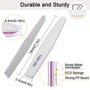 Professional Nail Files, Emery Board Nail File for Natural Nails 100/180/240 Grit Nail Files for Acrylic Nails 12pcs Fine Grit Nail File Manicure Tools Coarse Washable Fingernail Files… (100/180 Grit) BLESWIN