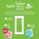 Nad's Eyebrow Wax Strips - Facial Hair Removal for Women - Eyebrow Wax Kit with 6 Eyebrow Waxing Strips + 6 Calming Oil Wipes + 2g Skin Protection Powder, 1 Count Nad's