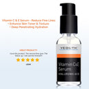 Yeouth Vitamin C Serum for Face with Hyaluronic Acid, Vitamin E, Hydrating and Brightening Anti Aging Serum for Dark Spot Remover for Face, Facial Skin Care Products for Fine Lines and Wrinkles (2oz) Yeouth