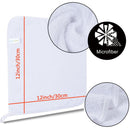 Sinland Microfiber Face Cloths For Bath Reusable Makeup Remover Cloth Ultra Soft and Absorbent Washcloths For Baby 12Inch x 12Inch (12pack, white) SINLAND