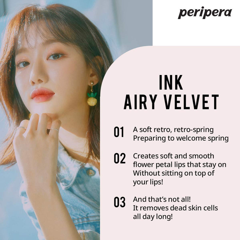 Peripera Ink Airy Velvet (0.14 fl oz, 15 Soft Coral) Peripera Store