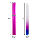 3 Pack Glass Nail File, EAONE Nail Files for Natural Nails, Fingernail files with Case, Double Sided Etched Filing Surface Finger Nail Files, Professional Manicure Nail Care Tool for Women and Girls EAONE