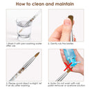 100% Kolinsky Sable Nail Brush, Hermounas Acrylic Nail Brush Round Oval for Acrylic Powder Nail Carved Extend Nails with Special Liquid Glitter Handle for Manicure Pedicure Appplication