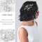 Yean Wedding Hair Vine Rhinestone Bridal Hair Piece Fashion Hair Accessories for Women and Girls(5.9in/15cm) (Silver) Yean