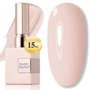 Double Rhythm Translucent Gel Polish Sheer Neutral Natural Light Milky Same Color Same Bottle 15ML Jelly UV Polish Nail Art DIY at Home (Jelly Nude Brown-A1492) Infinity Warehouse