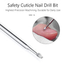 MelodySusie Cuticle Clean Nail Drill Bit 3/32'', Professional Safety Carbide Nail Bit Under Nail Cleaner for Cuticle Dead Skin Nail Prepare, Two Way Rotate, Manicure Nail Salon Supply (Medium) MelodySusie