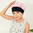 Sent Hair Kids Satin Bonnet Sleep Cap for Natural Hair Double Layers Hair Bonnet Wide Elastic Band Night Sleep Hat for Baby Toddler Child Teens (Light Pink) sent hair
