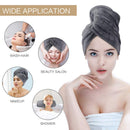 Sunland Microfiber Hair Towel Wrap for Women Super Absorbent Quick Dry Magic Hair Turban for Drying Long Hair Soft and Large 24 inch X 43 inch Grey SUNLAND