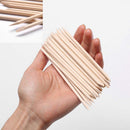 Borogo 100 Pcs Orange Wood Nail Sticks Double Sided Multi Functional Cuticle Pusher Remover Manicure Pedicure Tool for Manicure Pedicure Borogo