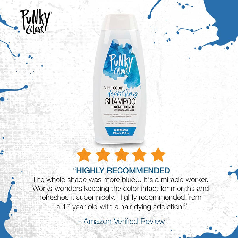 Punky Purpledacious 3-in-1 Color Depositing Shampoo & Conditioner with Shea Butter and Pro Vitamin B that helps Nourish and Strengthen Hair, 8.5 oz Punky
