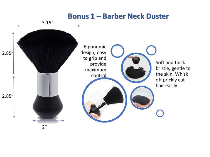 Haircutting Cape For Adults- Barber Cape For Men Hair Cape Barber Cape Hair Cut Cape Cape for Hair Cutting Black Large 55" X 63" Bonus Barber Accessories 1 Neck Duster Brush 1 Barber Neck Strips NA