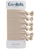 Cyndibands Match Your Hair Color Elastic Knotted Ribbon Ponytail Holders - 6 Count (Ash Blonde) Cyndibands