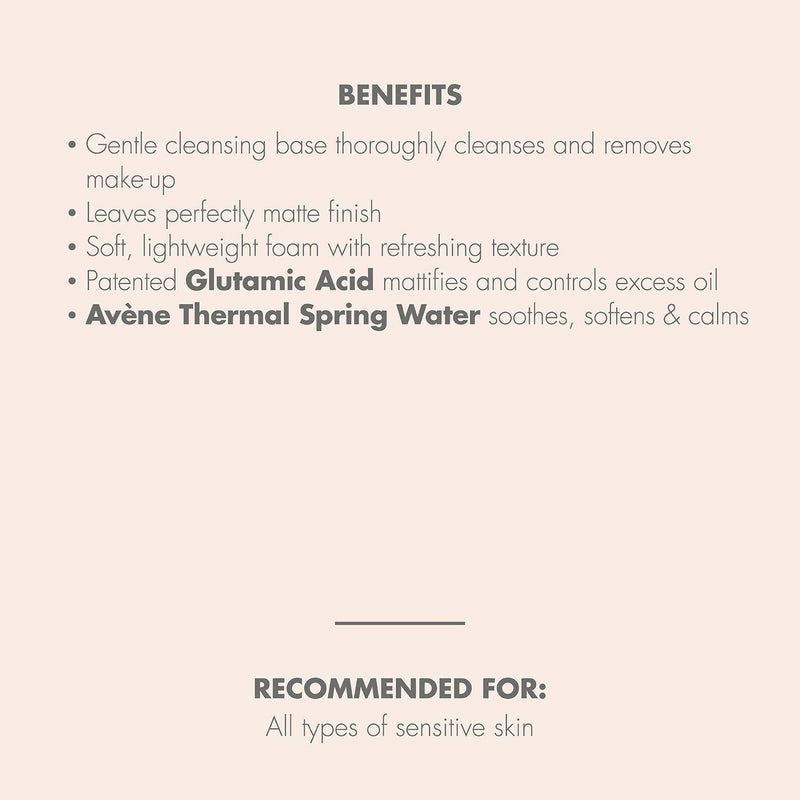 Eau Thermale Avene Cleansing Foam, Soap Free Foaming Face Wash For Oily, Sensitive Skin, 5 oz. Eau Thermale Avène