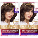L'Oreal Paris Excellence Creme Permanent Hair Color, Triple Protection Hair Color with Ceramide, Pro- Keratine and Collagen, 4.5N Dark Neutral Brown, 2 count L'Oreal Paris