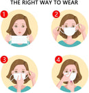 Kids Masks Disposable, 100Pcs Childrens Disposable Face Mask, Kids Boys Girls Disposable Face Masks BORHOOD