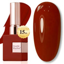 Double Rhythm Translucent Gel Polish Sheer Neutral Natural Light Milky Same Color Same Bottle 15ML Jelly UV Polish Nail Art DIY at Home (Jelly Nude Brown-A1492) Infinity Warehouse