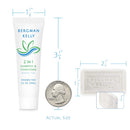 BERGMAN KELLY Rectangle Soap Bars, 2in1 Shampoo & Conditioner 2-Piece Set (White Tea, 0.5 oz each, 100 pc), Delight Your Guests with Revitalizing & Refreshing Sanitary Toiletries & Hotel Amenities BERGMAN KELLY
