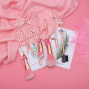 8 Pcs Sailor Moon Makeup Brush Set with Cute Pink Pouch, Cardcaptor Sakura Cosmetic Makeup Tool Sets & Kits for Daily Use and Valentine's Day/Thanksgiving/Birthday Gift Hamowtux