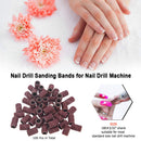 100Pcs Sanding Bands 180 Grit Professional Nail Manicure Electric File Sand Piece Set, Great Fit for Nail Drill Bits Working on Acrylic Nails AIRSEE