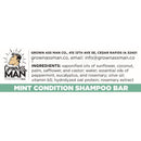 Grown Ass Man Co. - Solid Shampoo Bar Rich Lather 3 in 1: Hair, Beard & Body Wash - Plastic Free & Eco-Friendly, Natural & Organic Clean for All Hair Types, 4oz Bar (Mint Condition, Single) Grown Ass Man Co. Store