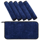 SUNLAND Microfiber Face Makeup Remover Cloths Reusable Facial Cleaning Towel Ultra Soft Washcloths 8inchx16inch (6 Pack, Navy Blue) SUNLAND