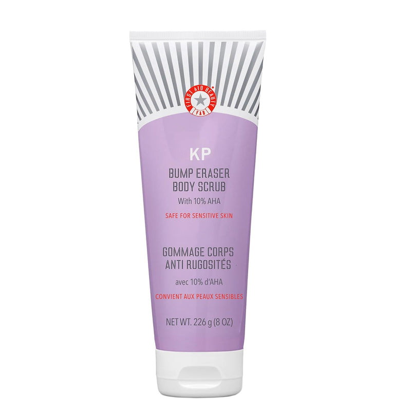 First Aid Beauty - KP Bump Eraser Body Scrub with 10% AHA, Keratosis Pilaris Skin Exfoliater with Glycolic and Lactic acids, Helps Reduce Chicken Skin Bumps, Safe for Sensitive Skin, 10 oz Infinity Warehouse