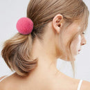 Pom Pom Hair Ties,MORGLES 16pcs Pom Pom Elastic Hair Ties Hair Pom Poms Fluffy Ponytail Holders PomPom Hair Band for Girls Toddlers Pigtail,8 Colors/2 inches MORGLES